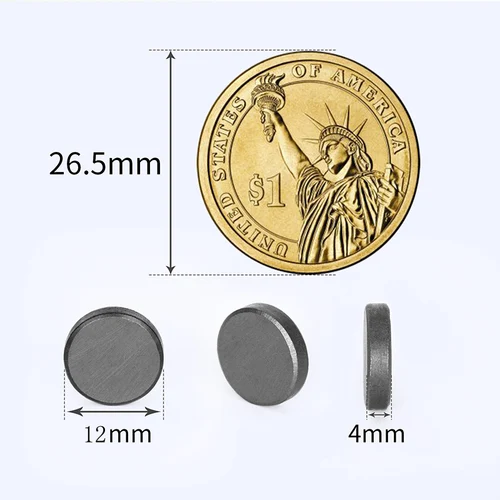 Imagen 2 del producto Imán redondo pequeño de ferrita para nevera, altavoz permanente, color negro, 15x3, 15x4, 15x5, 18x3, 18x4, 18x5, 12x3, 12x5mm