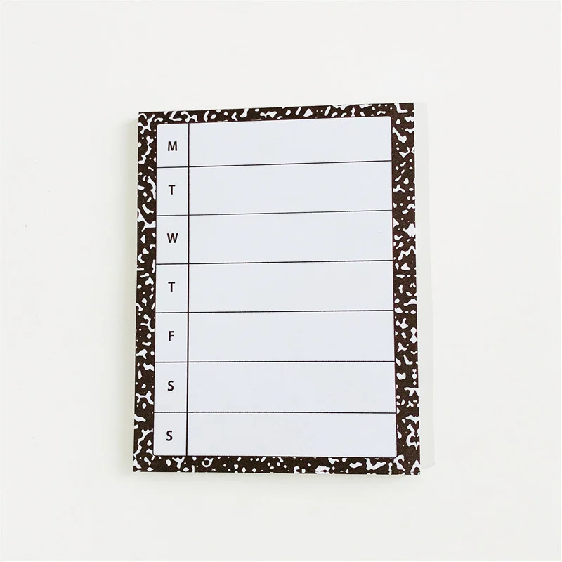 Korean Ins Simple Style Milk Streak Memo Pad diy To Do List Message Paper Weekly Planner Stationery School Supplies 50 Sheets