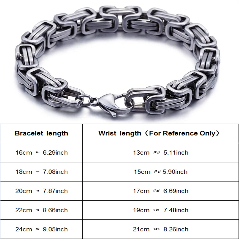 4/5/6/8mm Royal Chain Bracelet For Men Stainless Steel punk Rock Charm Jewelry 2021 Gift