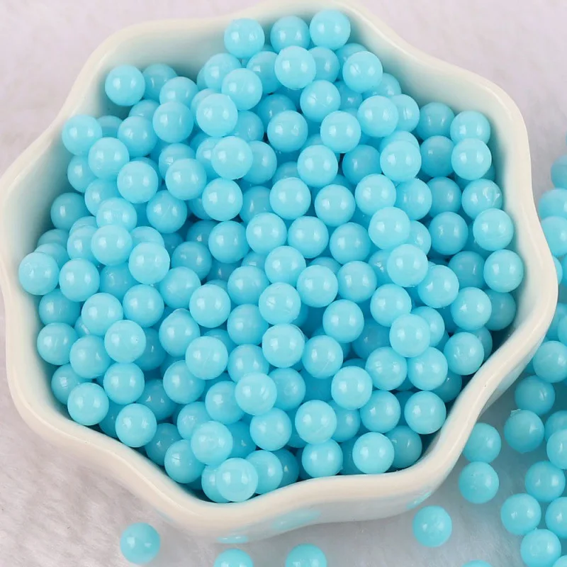 Nowy produkt 3/4/5/6/8mm nieporowate jednokolorowe kule cukierki dyspersyjne koraliki diy biลผuteria dekoracyjna akcesoria