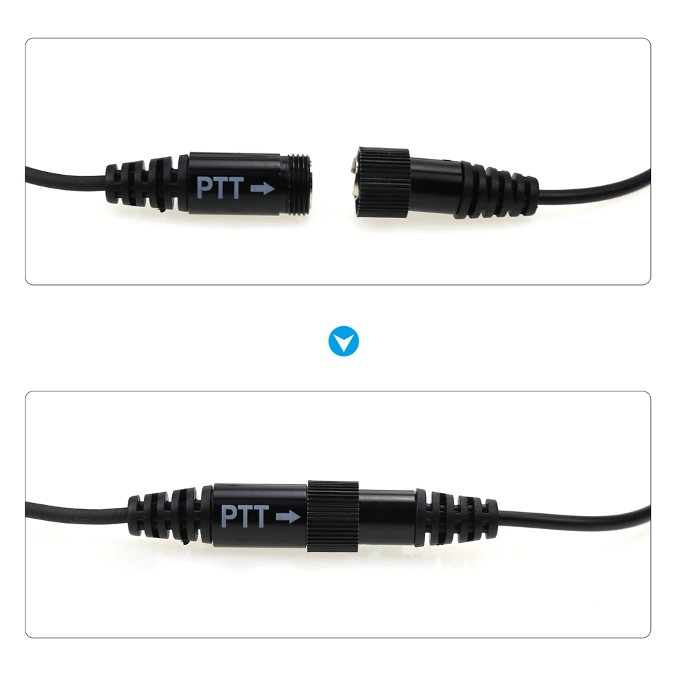 Baofeng Kenwood 양방향 라디오 (워키 토키) 에 대 한 2 핀 전체 얼굴 헬멧 오토바이 레이스 헤드셋 마이크