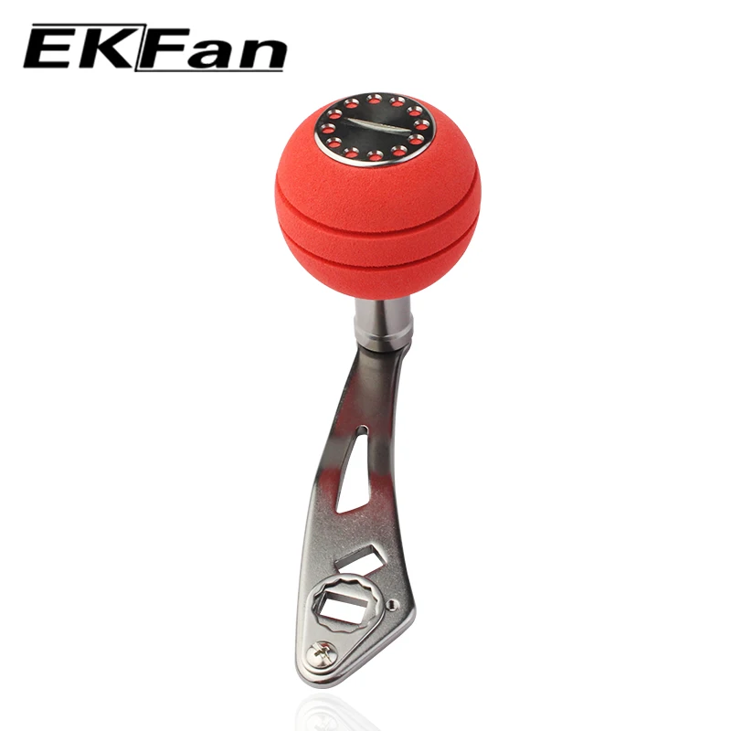 EKFan double hole 8*5MM EVA knob Aluminum alloy94MM fishing reel handle for fishing reel parts left & right hand available parts