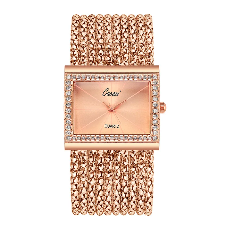 High Quality Fashion Ladies Watch Quartz Square Bracelet Watch With Rhinestone Luxury Top Brand Women Watches