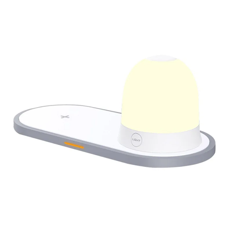 Wireless charger with wireless warm color night light function for iPhone11, airpods2 pro, huaweimate20,30, P30, pro, S8, S9