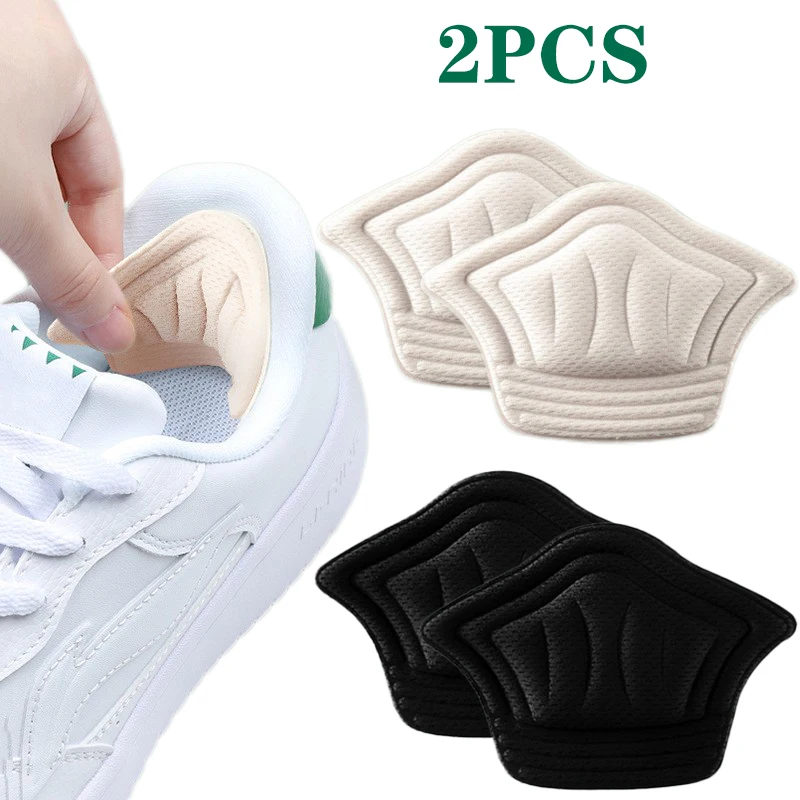 2Pcs Sneakers Patch Heel Pads Insole Patch Shoes Back Sticker Cushion Insert Insole Thicker Adjustable Half-size Pads Stickers