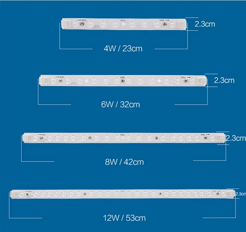 5 in 1 long strip LED light board Retrofit light board dimmable 3000k-6000k ceiling light replace energy-saving lamp H tube