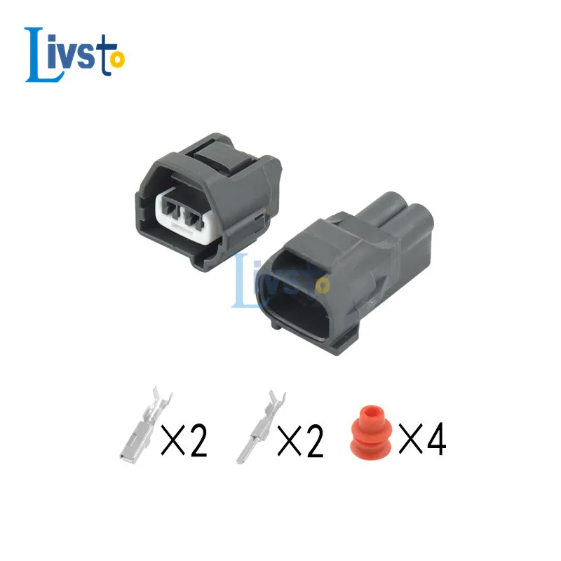 One Set 2 Pin Way Toyota Automotive Waterproof Connector Female Wire Plug Plastic Harness 90980-10899 90980-10901 7283-7023-10