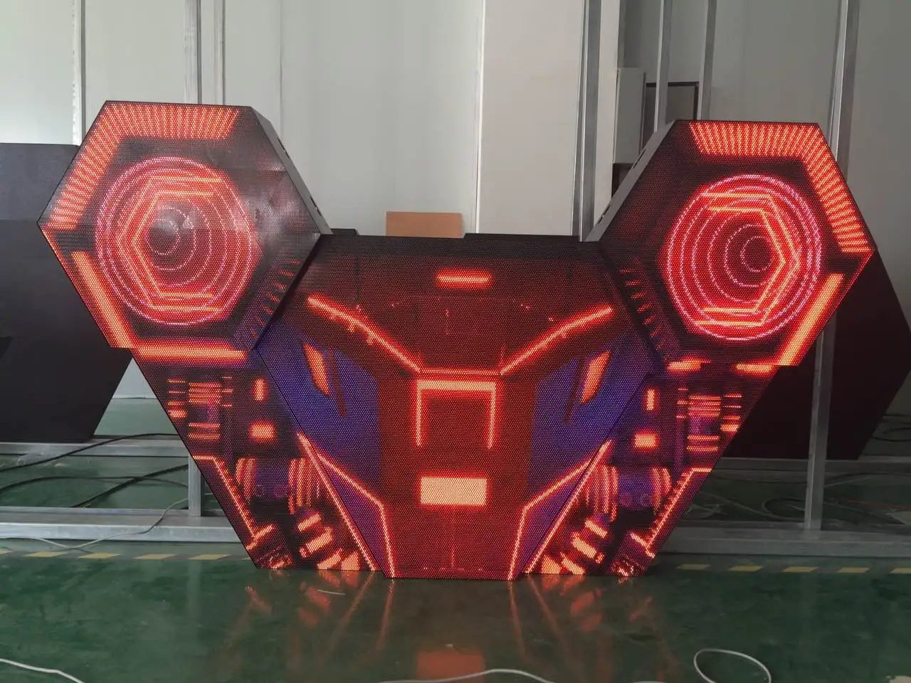 Vídeo 3d led dj cabine disco display led tela