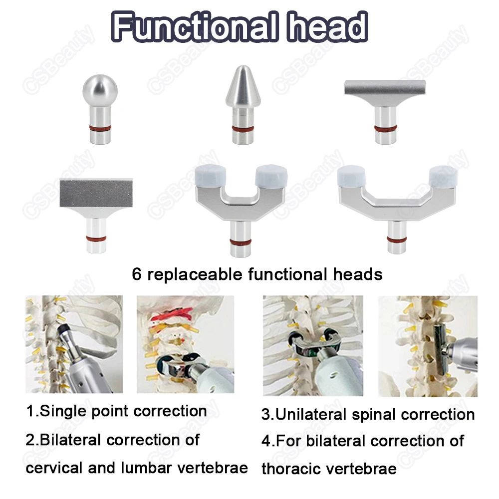 New Electric Correction Gun 1500N Spinal Adjustable Instrument Impulse Spine Cervical Massager Chiropractic Adjusting Tool