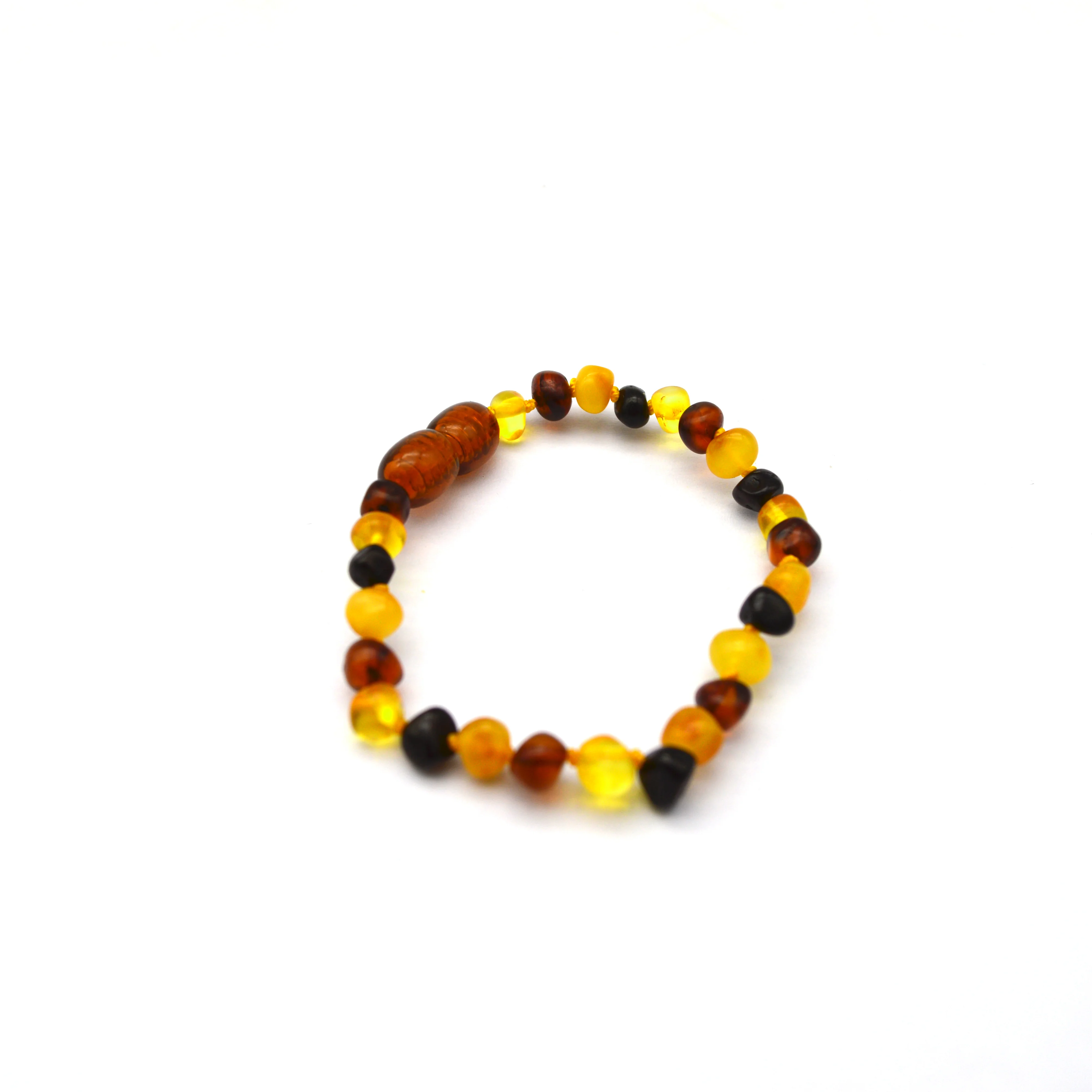 

Four Kinds Colors of Amber Bracelets for Babies About 30 Beads