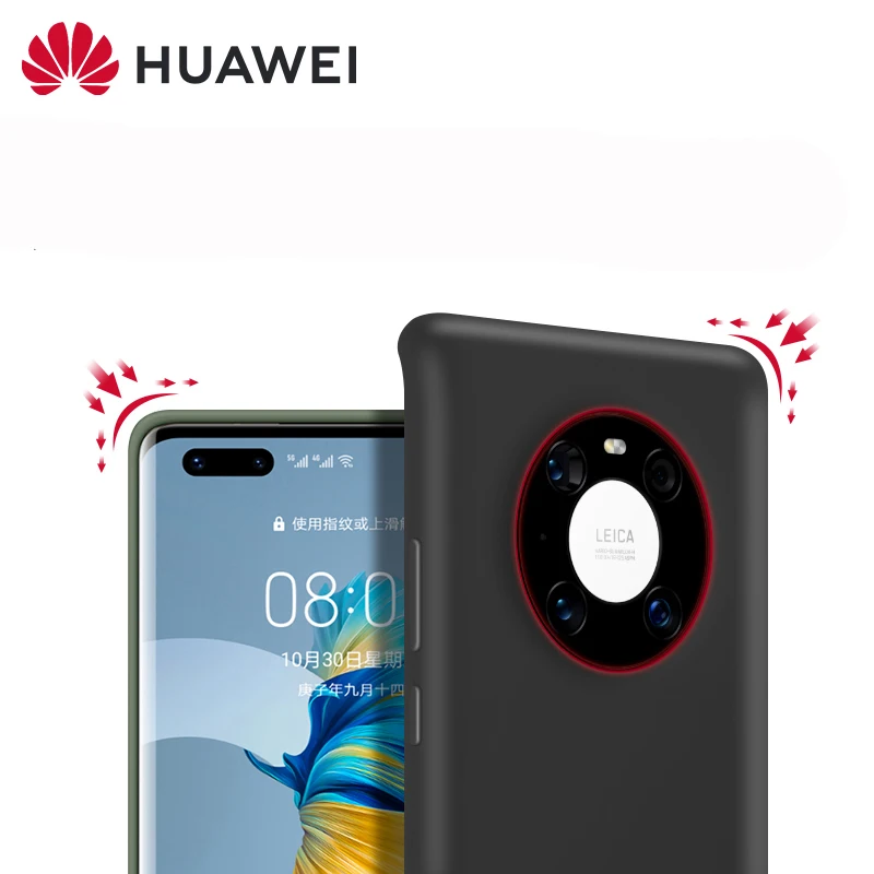 Huawei Mate 40 Pro silicone case cover Liquid Silicone Luxury Case For huawei Mate 40 pro screen protector lens glass with logo