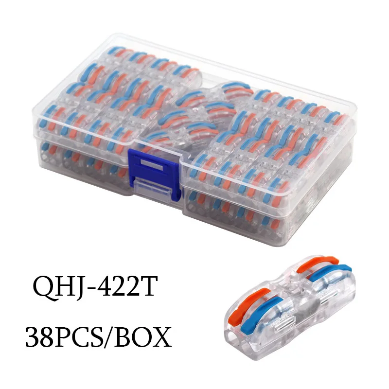 Mini-draad elektrische connector Boxed 222 LED-stripverlichting Snelle connectoren Universele compacte geleider Insteekklemmenblokken