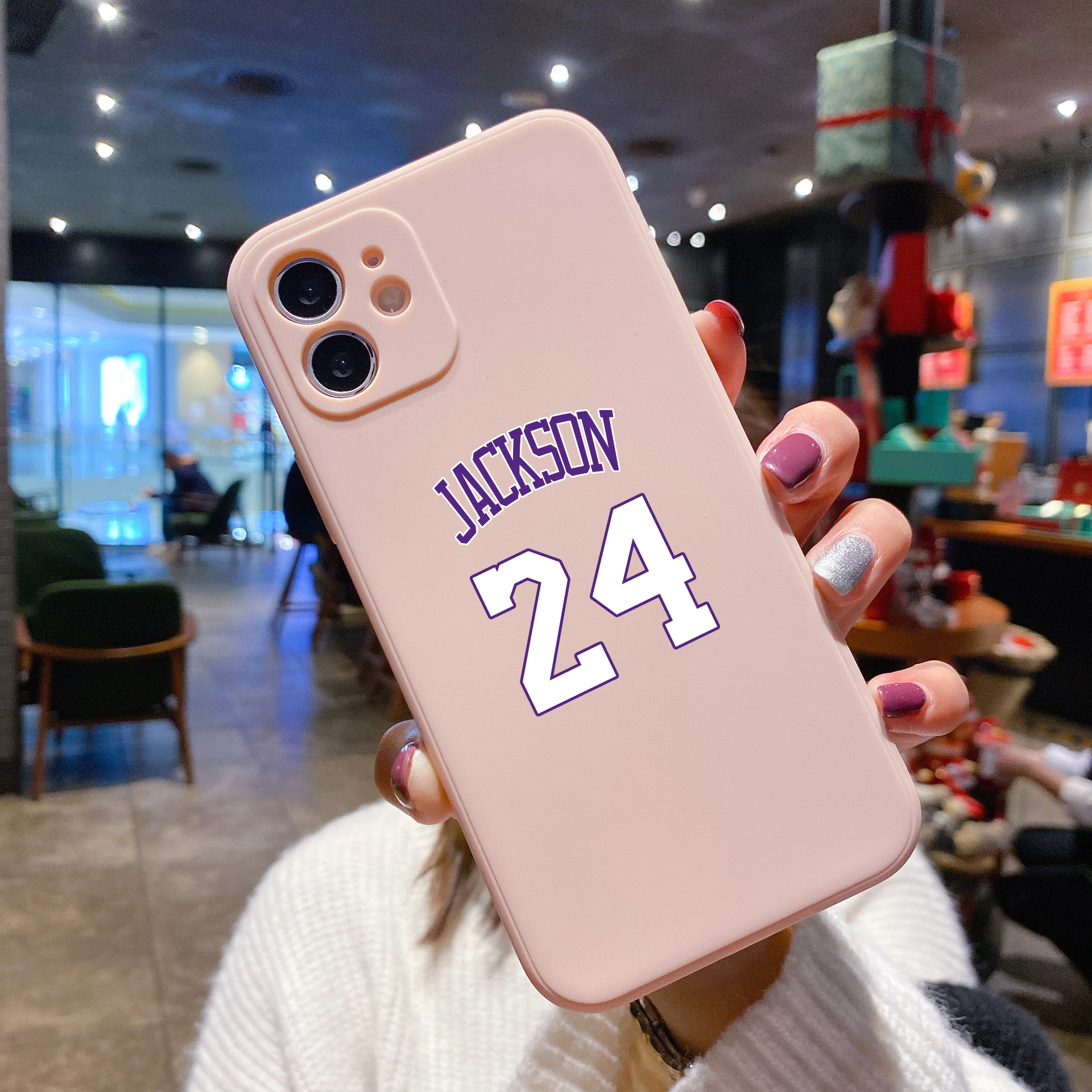 Custom Basketball Number Name DIY Case for iPhone 14 13 Case 12 11 Pro Max Cover Silicone Funda for iPhone 8 Plus XS XR 6 7