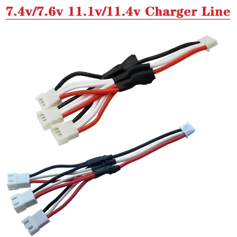 Adapter wtyczki 3 w 1 7,4 V/7,6 V 11,1 V/11,4 V 2S/3S Ładowanie akumulatora Lipo Kabel równoległy do ładowarki 3P z białym balansem LINE