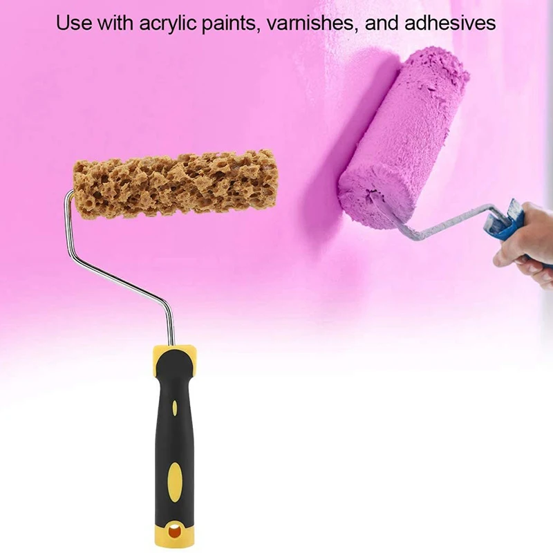 SHGO HOT-M60 Seaweed Sponge Roller Brush Imitation Seaweed Sponge Roller Pattern Liquid Wallpaper Paint Texture Tool