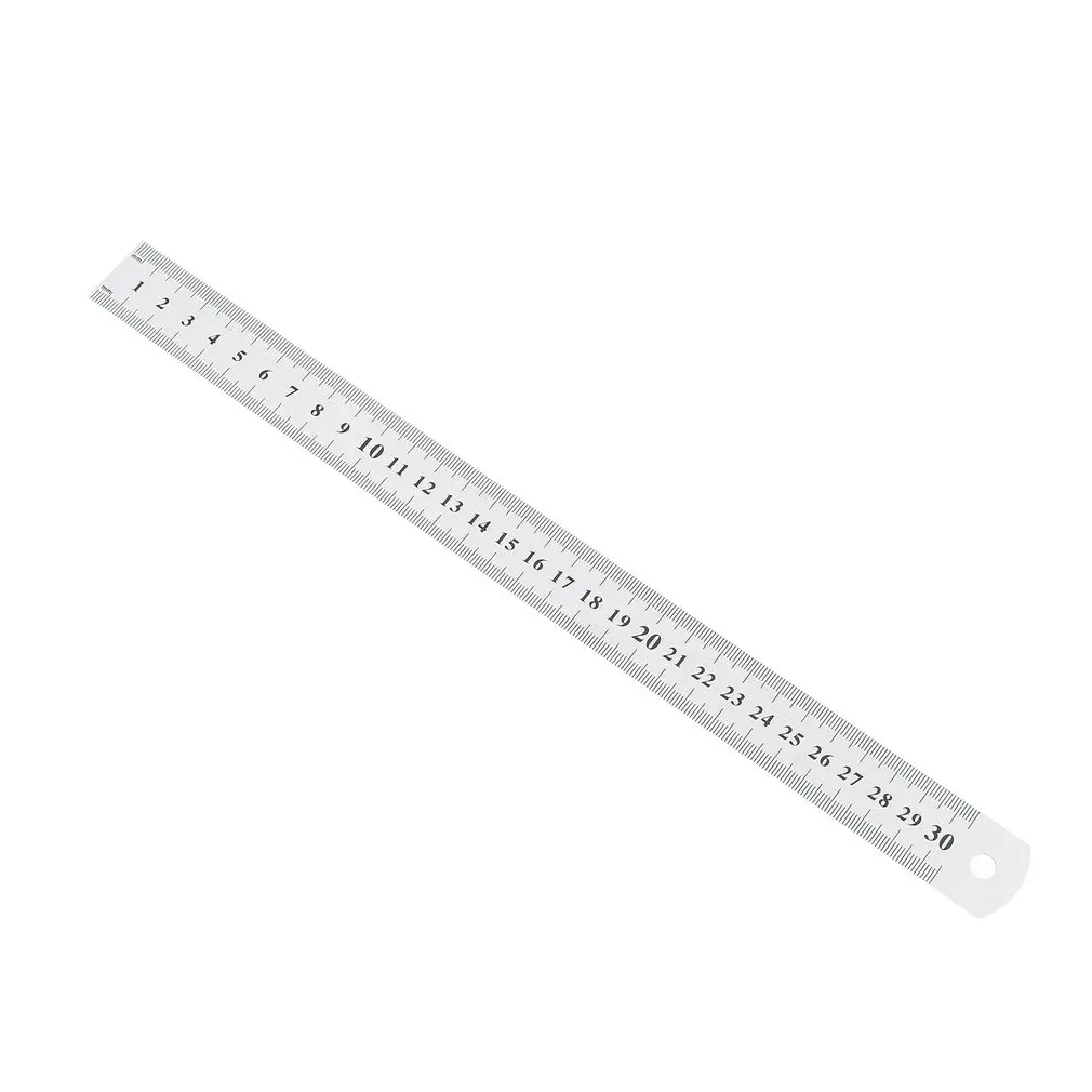 Stainless Steel Metal Ruler 30CM Straight Ruler Double Sided Measuring Tool For Sewing Foot School Office Drawing Ruler