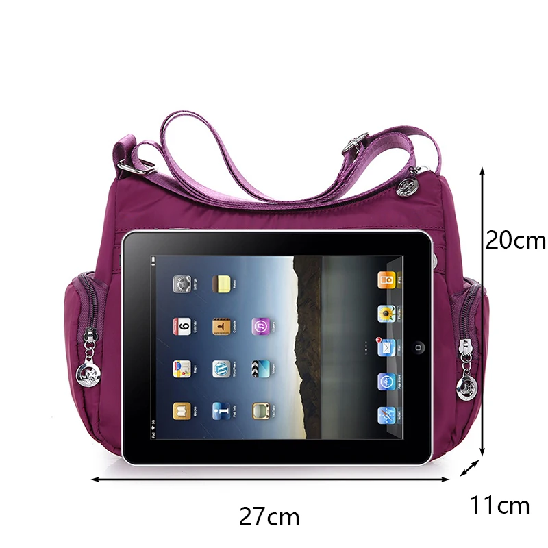 Casual Frauen Schulter Umhängetasche Oxford Wasserdichte Zipper Handtaschen Paket Weibliche Große Kapazität Reise Umhängetasche – Detail 33