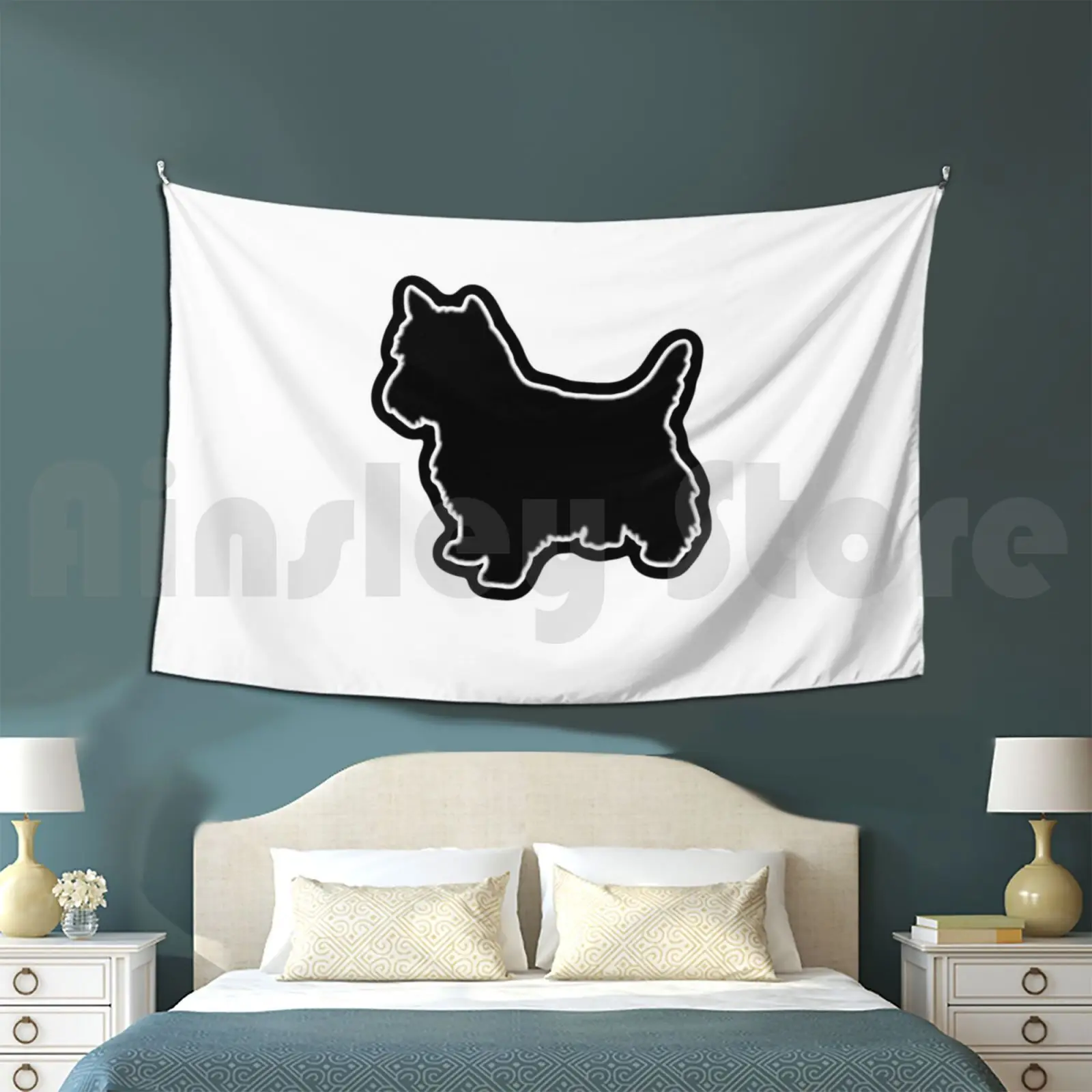 West Highland Scottish Terrier-Best Dogs In The World #2 Tapestry Living Room Bedroom Seaside Walk