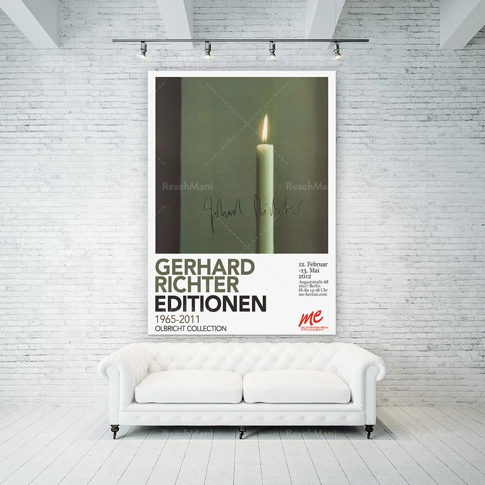 Póster de exposición Gerhard Richter SFMoMA, impresión artística de Gerhard Richter, vela/cerza, impresión artística de pared floral abstracta,