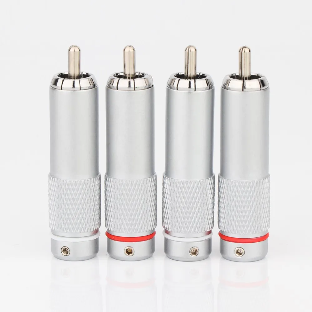 

OYAIDE Rhodium Plated RCA Male Plug RCA Adapter Jack For DIY Signale Audio Video Cable Connector
