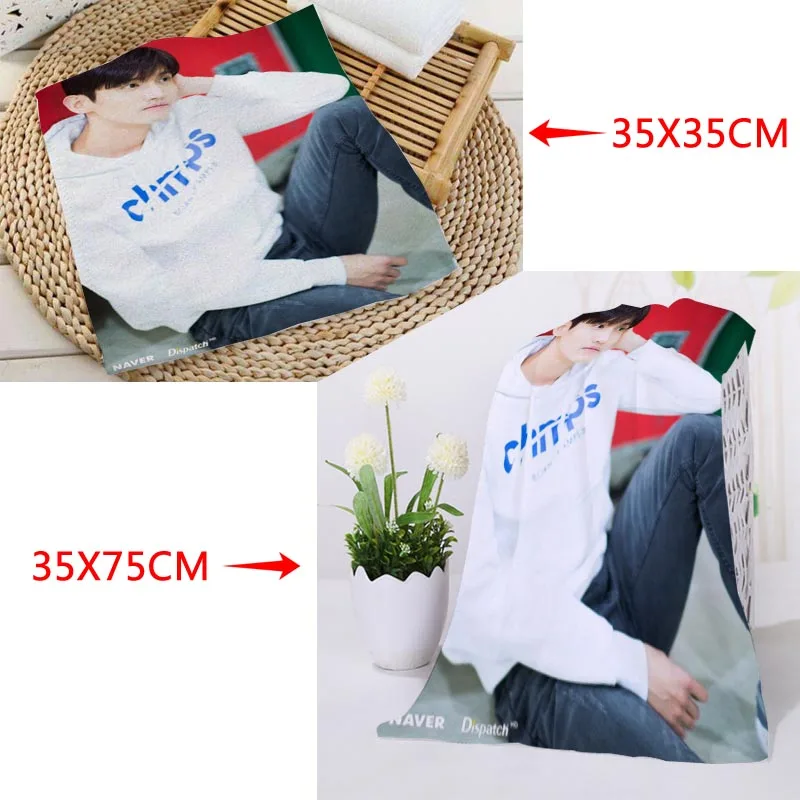 35x35cm,35x75cm Towels Custom KPOP TVXQ! Shim Changmin Printed Square Towels Microfiber Absorbent Drying Bath Towels Washcloth