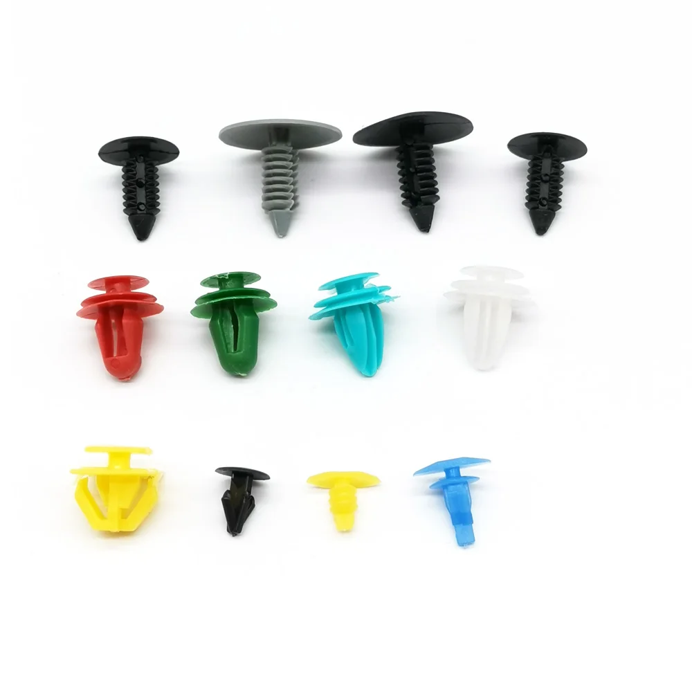 50Pcs Universal Car Plastic Clip Screw Rivet Fender Fastener Vehicle Clips Bumper Random Mixed Auto Interior Decoration