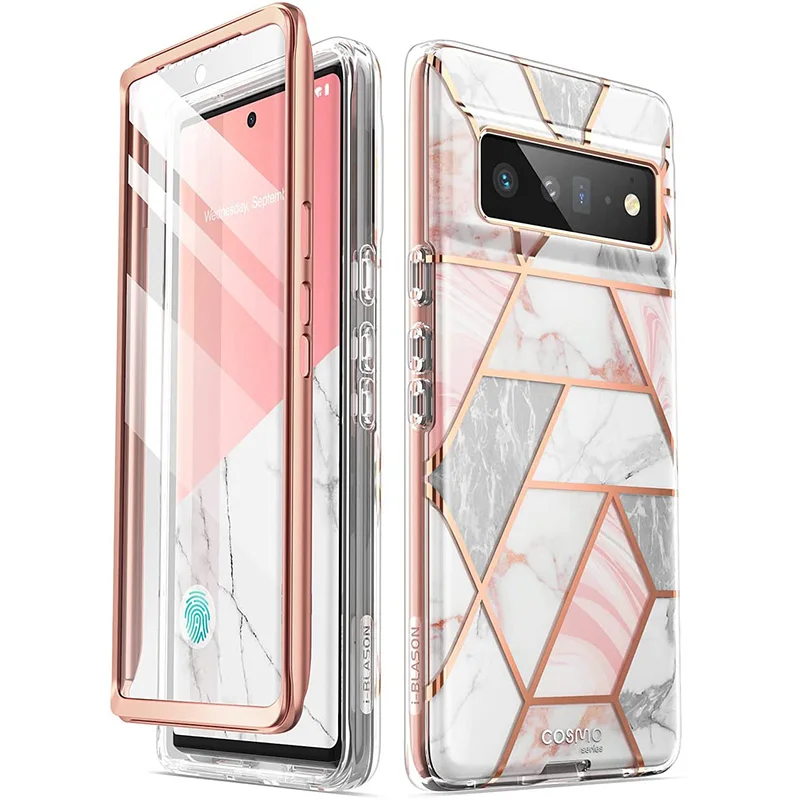 For Google Pixel 6 Pro Case (2021 Release) I-BLASON Cosmo Slim Full-Body Stylish Protective Case with Built-in Screen Protector