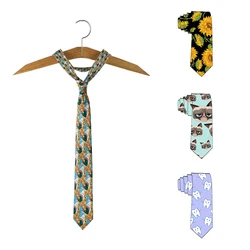 3D Printing Funny Pattern Men's Tie Business Wedding Party Polyester Slim Tie Suit Shirt Accessories 8cm Wide Neckties For Men