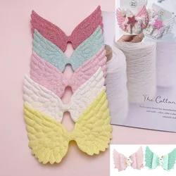 10 pezzi di applicazioni imbottite con palla d'ala d'angelo per vestiti, accessori per ornamenti decorativi per copricapo, clip per capelli per bambini fai da te