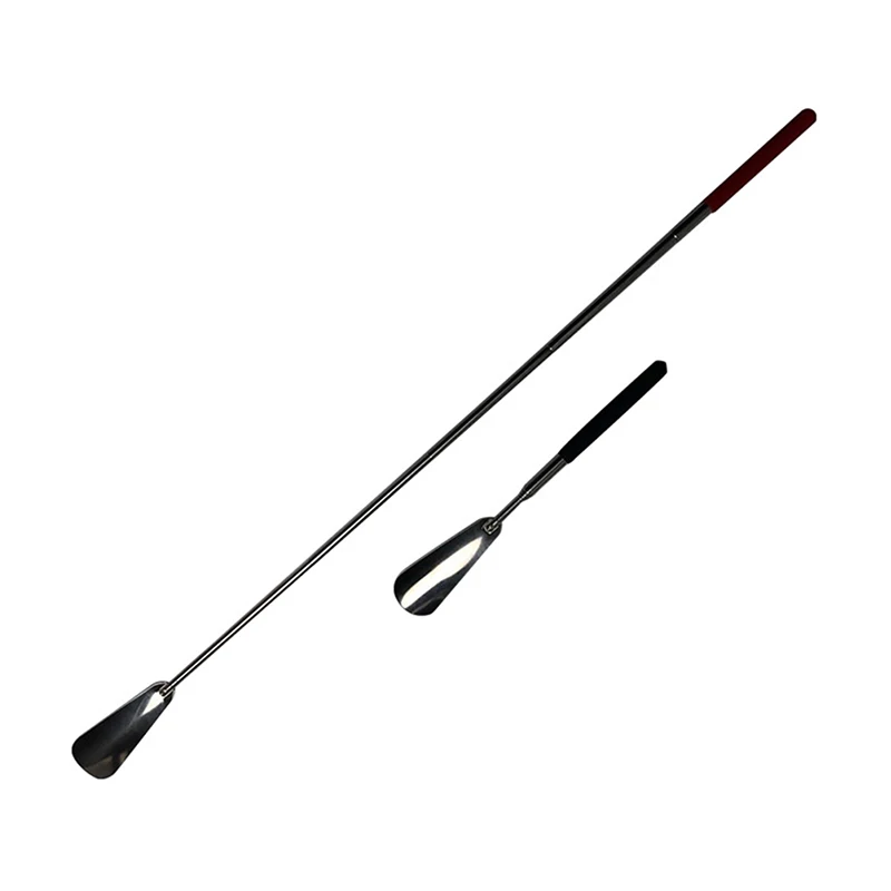 Telescopic Steel Long Handle Professional Shoe Horn Flexible Long Handle Shoehorn Useful Shoe Lifter Shoe Spoon