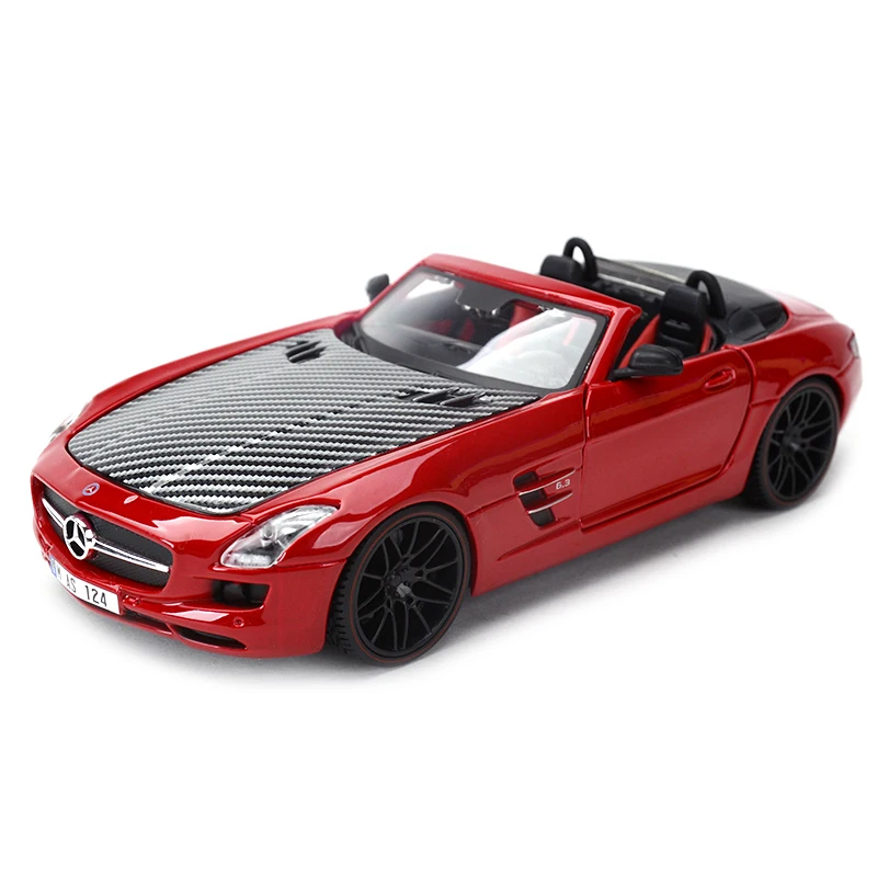 Maisto 1:24 Mercedes Benz SLS AMG Roadster Sports Car Static Die Cast Vehicles Collectible Model Car Toys