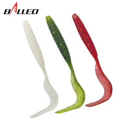 Balleo 6pcs/long Tail Grubs Soft Lure 3g/12cm  Fishing Lure Worm Wobbler Jigging Artificial Soft Bait