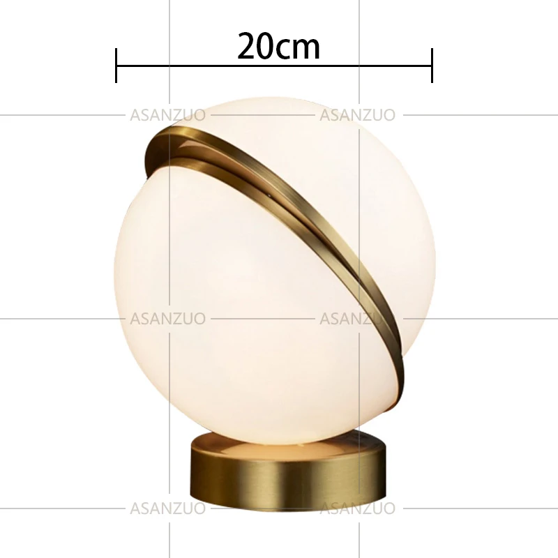 Fashion design Acrylic Round ball table lamps bedroom bedside Night light Home living room hotel study Decor desk lamp Luminaire