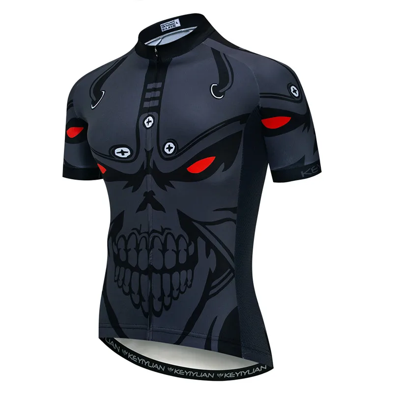 Weimostar Skull Cycling Jersey Men Pro Team Bike Jersey mtb Bicycle Shirt Breathable Cycling Clothing Road Bicycle Wear Clothes