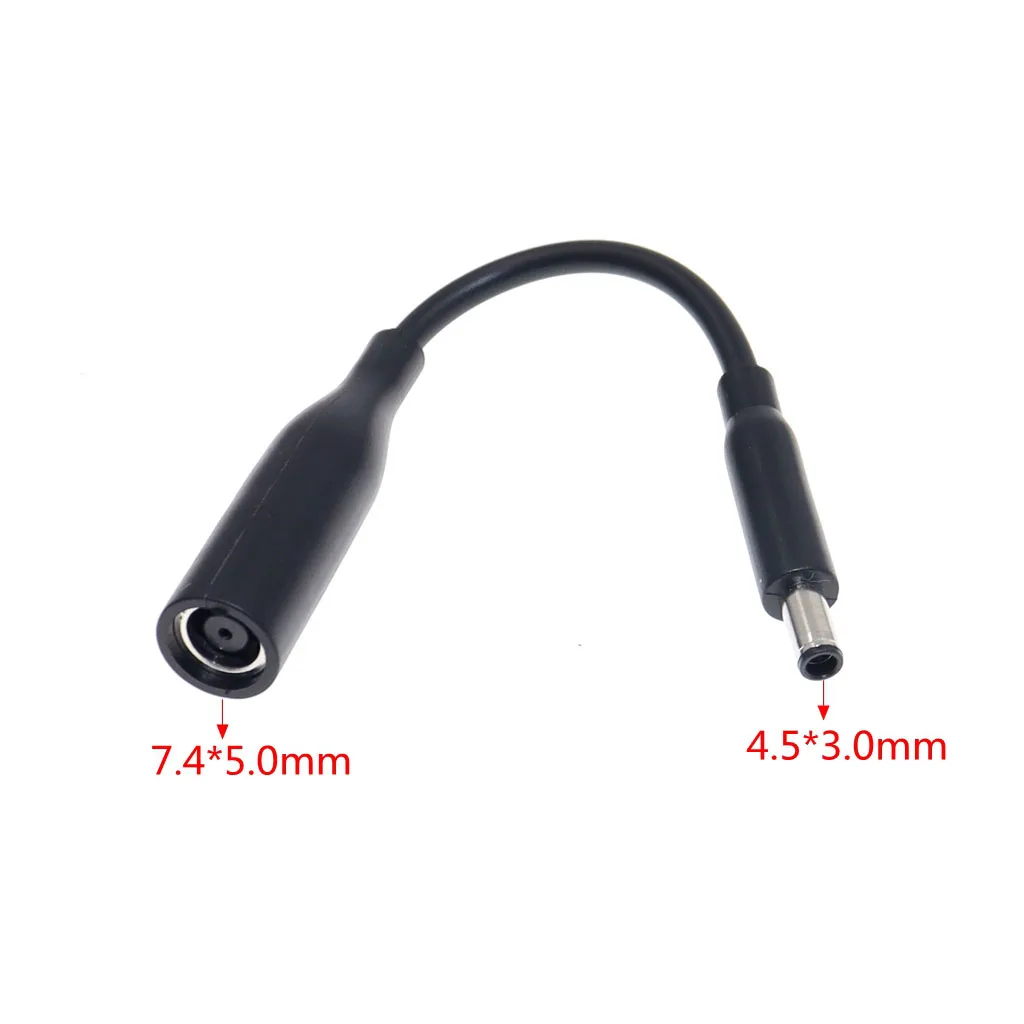 DC Power Cord / Cable Charger Laptop Adapter 7.4*5.0mm Female to 4.5*3.0mm Central Pin Male Plug Connector for Dell Laptop