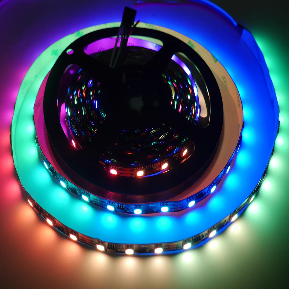 WS2811 RGB Led Strip Pixels External 1 IC Control 3Lamp Beads 5050 SMD Addressable 30/60/M Normal/Bright 5m 12V