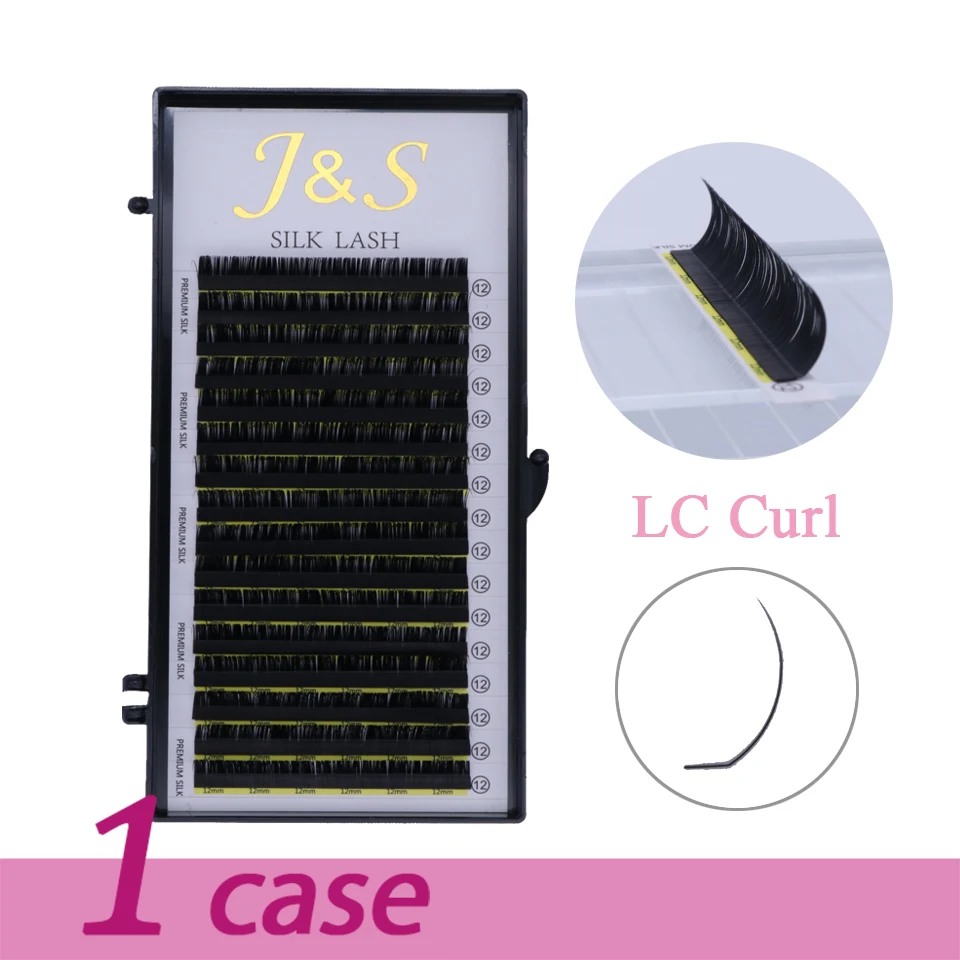 [Jeyelash eyelash]  J&S eyelash extension classical volume individual LC curl false lashes makeup tool 0.05mm 0.07mm 0.10mm