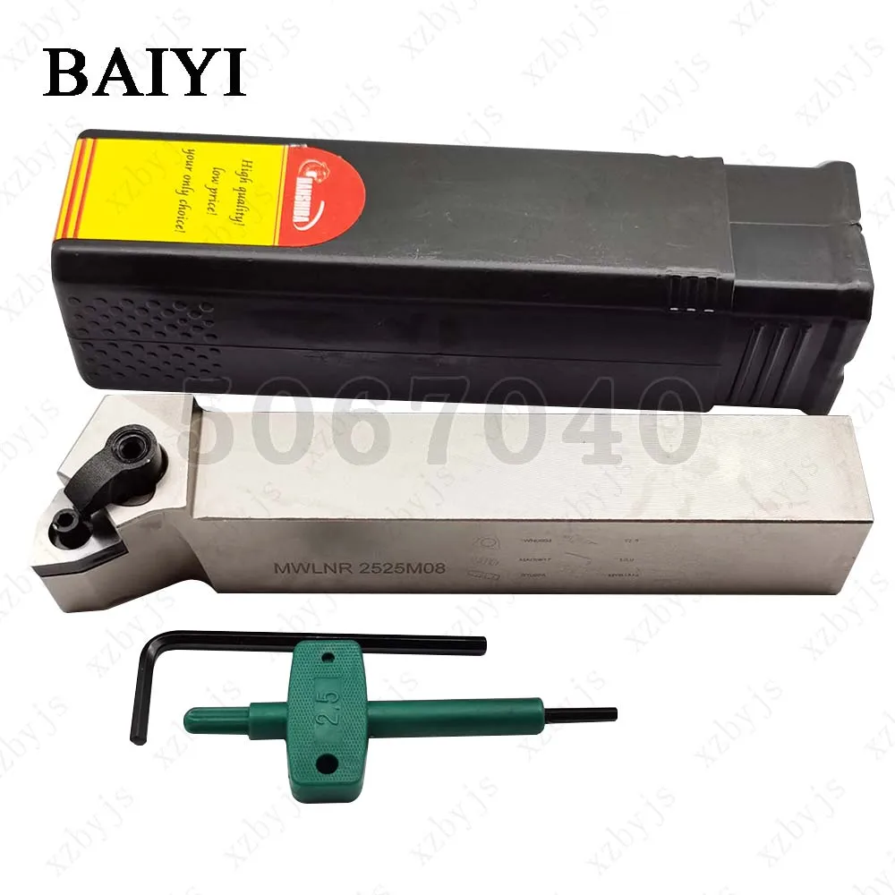حامل أداة CNC خارجي للسيارة ، أداة تحول 95 درجة ، MWLNR 2525M08 ، قاطعة ، مخرطة ، MWLNR2525M08 لـ WNMG0804