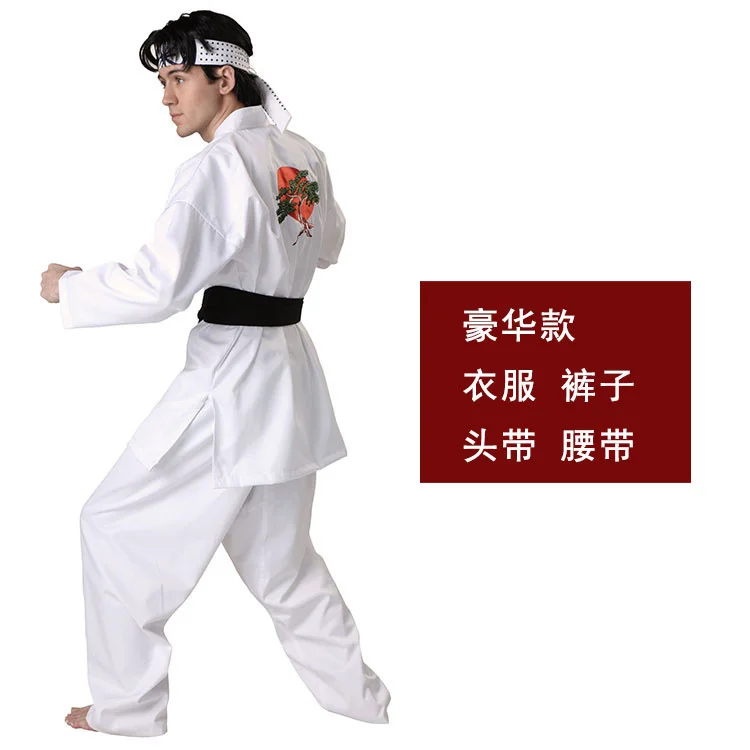 New Halloween Party Cosplay Adult Kid Wushu Gym Karate Taekwondo Suits White Japanese Taekwondo Costume