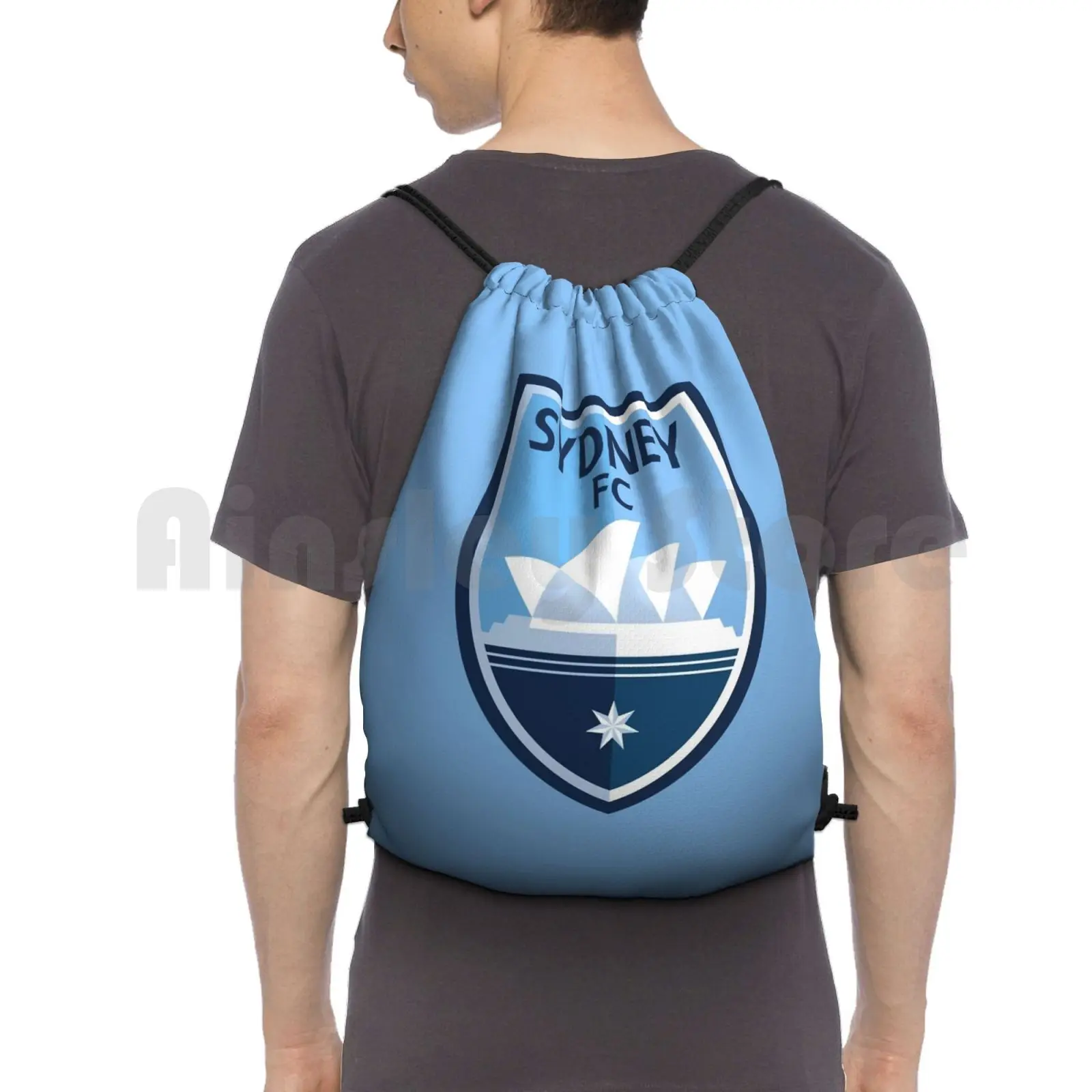 

Sydney Backpack Drawstring Bag Riding Climbing Gym Bag Sydney League Club Sports Sports League Athletic Teams Athletic