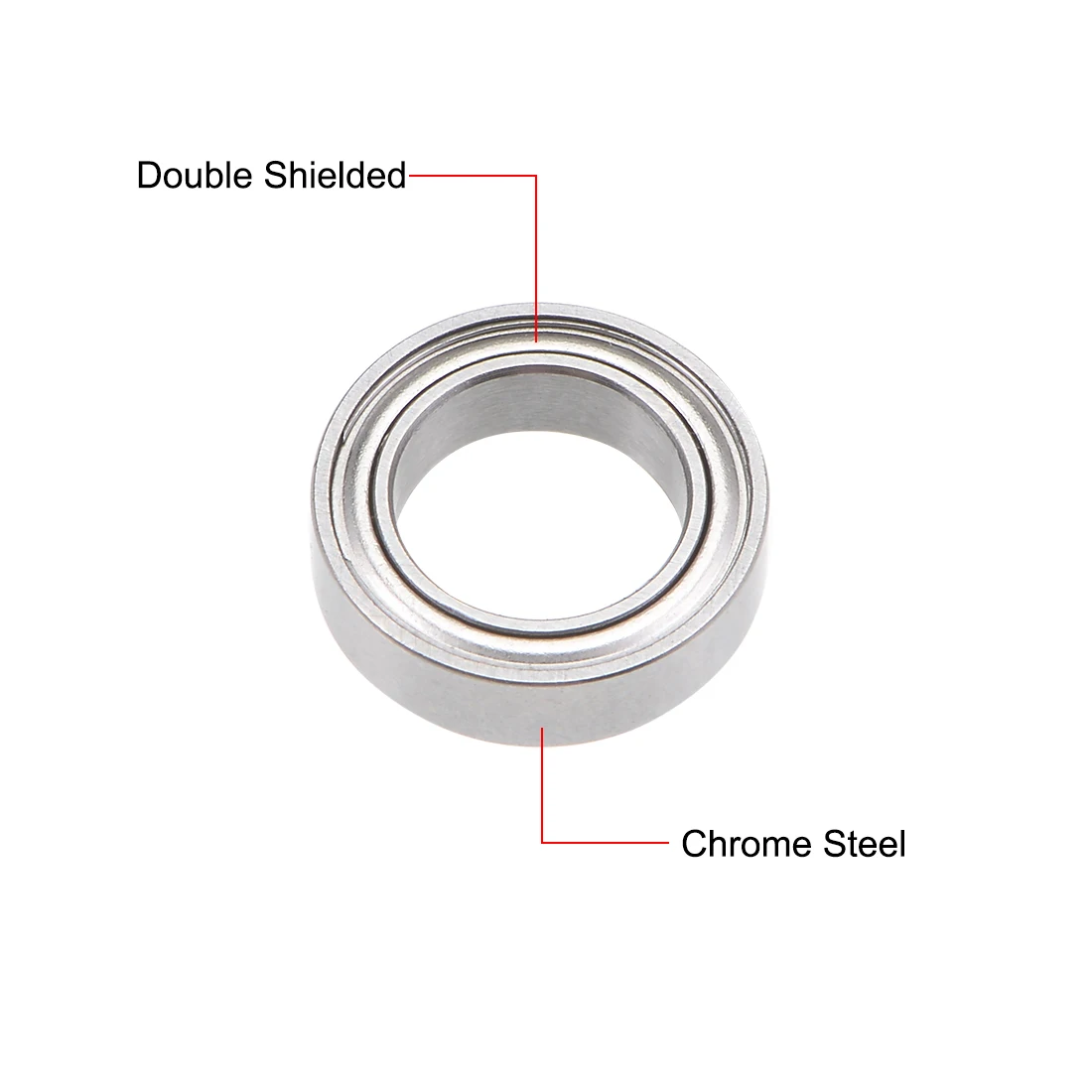 uxcell 10pcs MR117ZZ Deep Groove Ball Bearing 7x11x3mm Double Shielded Chrome Bearings