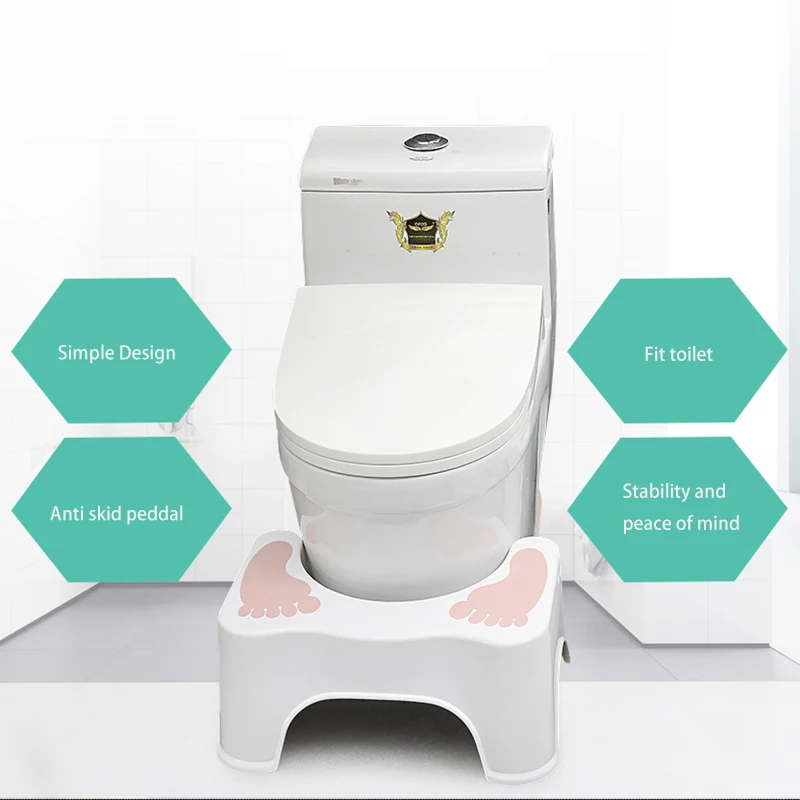 Home Plastic Squatting Stool Bathroom Squat Toilet Stool Compact Potty Stool Portable Step Seat for Home Bathroom Toilet