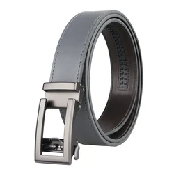 Ceinture de golf en cuir véritable pour homme, sangle en métal, automatique, environnement, marque célèbre, qualité supérieure, luxe, 3.5cm