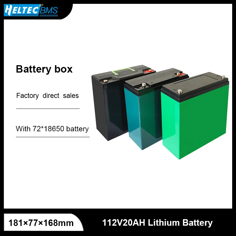 New 181*77*168mm Injection-molded 112V20AH Lithium Battery Plastic Shell/battery Box/Case With 72 *18650 Batteries