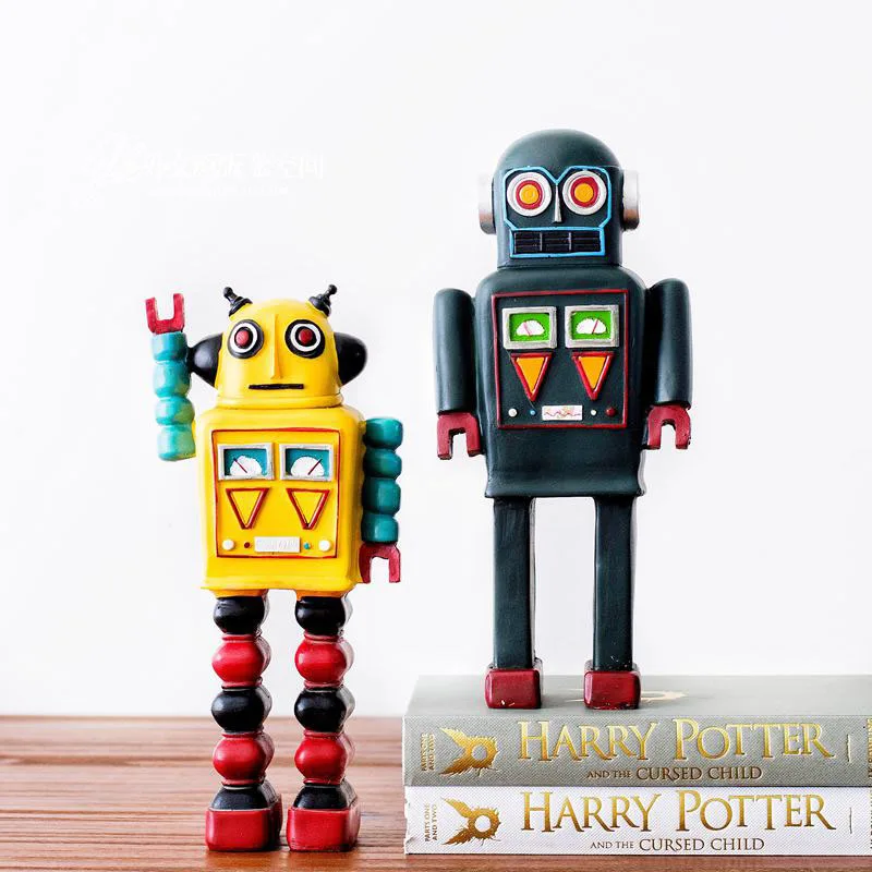 

Robot Ornaments Dekoration Desktop Figurine Bookshelf Decoration Fairycore Boy's Room Decoration Mushroom Ornament декор توزيعات