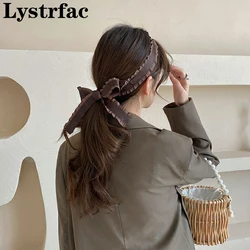 Lystrfac New Spring Fairy Lace Hairband for Women Female Wild Sweet Long Streamer Headband Girls Hair Jewelry Accessories
