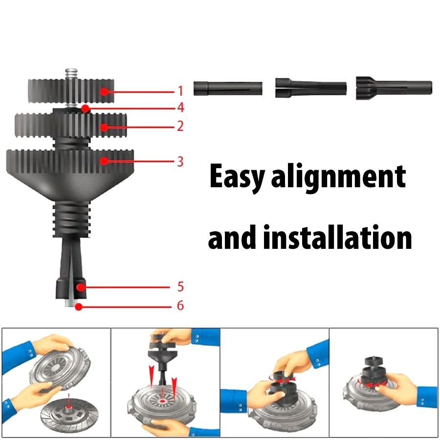 Universal Car Clutch Alignment Calibration Repair Tool Clutch Hole Leveling Aligner Installation Tools Centering Corrector Set