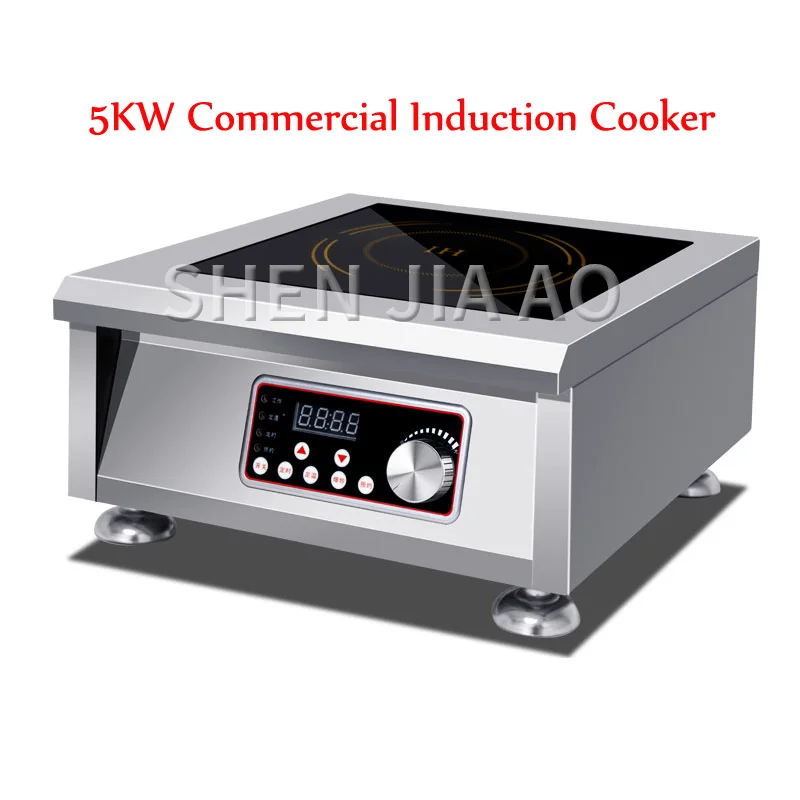 5KW Commercial Induction Cooker High Power Plane Soup Furnace Five Kilowatt Battery Furnace Brine Table Electric Furnace 220V