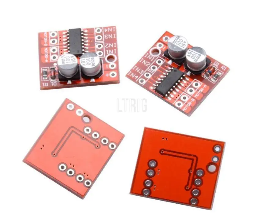 Ltrig personalizado 1 pçs 2 módulo de acionamento do motor dc invertendo pwm velocidade duplo h ponte motor deslizante para a vitória do carro inteligente l298n