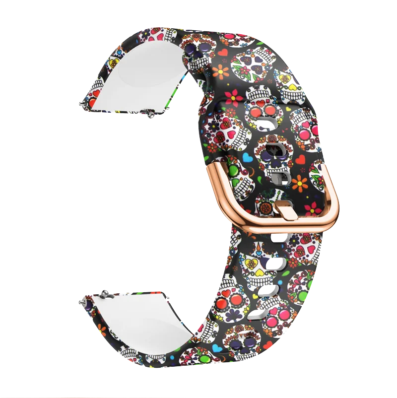 22 مللي متر 20 مللي متر اللون سيليكون حزام لساعة سامسونج جالاكسي 7 6 5 4 لهواوي ساعة gt5-4 46 مللي متر النساء سوار معصمه Amazfit Bip